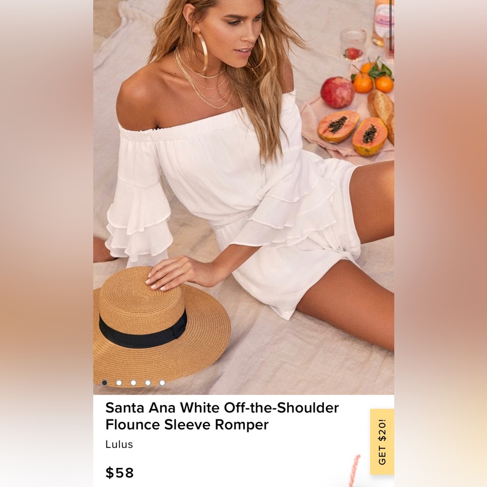 White strapless romper!